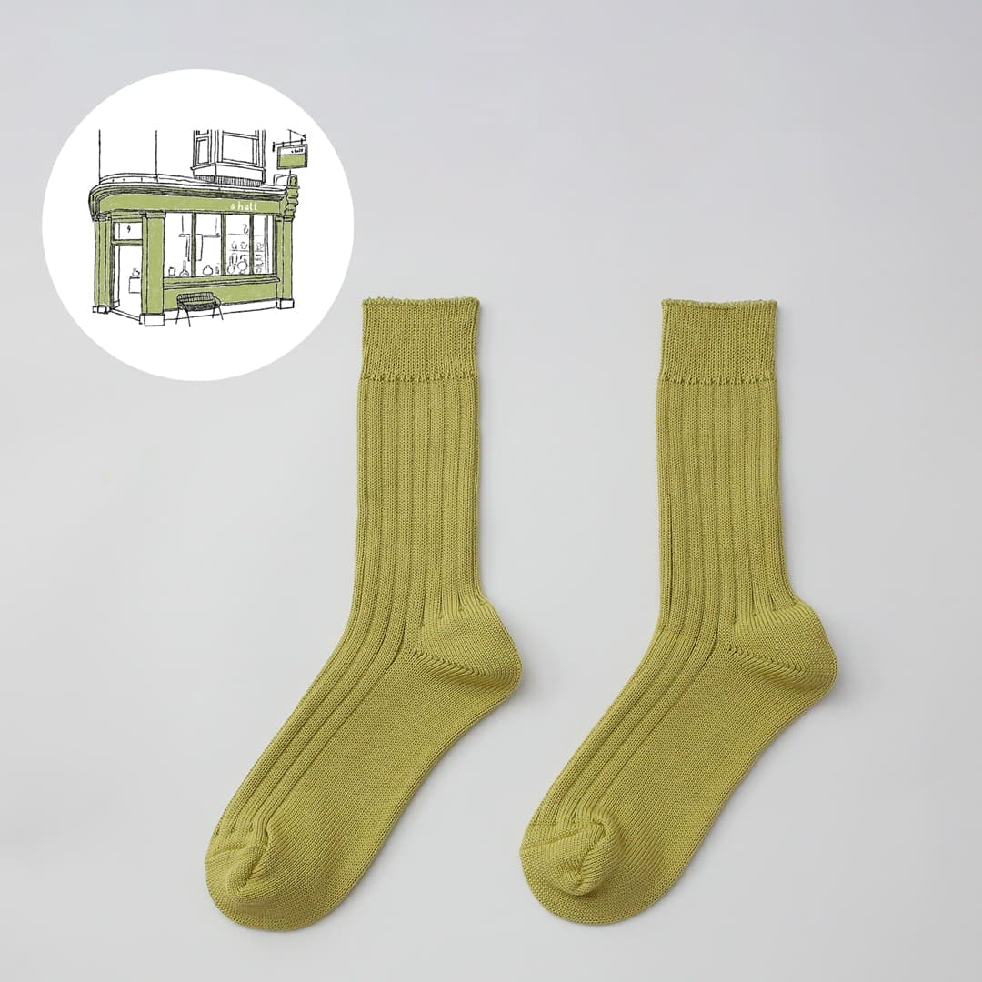 エジプトコットンリブソックス （西口靴下）