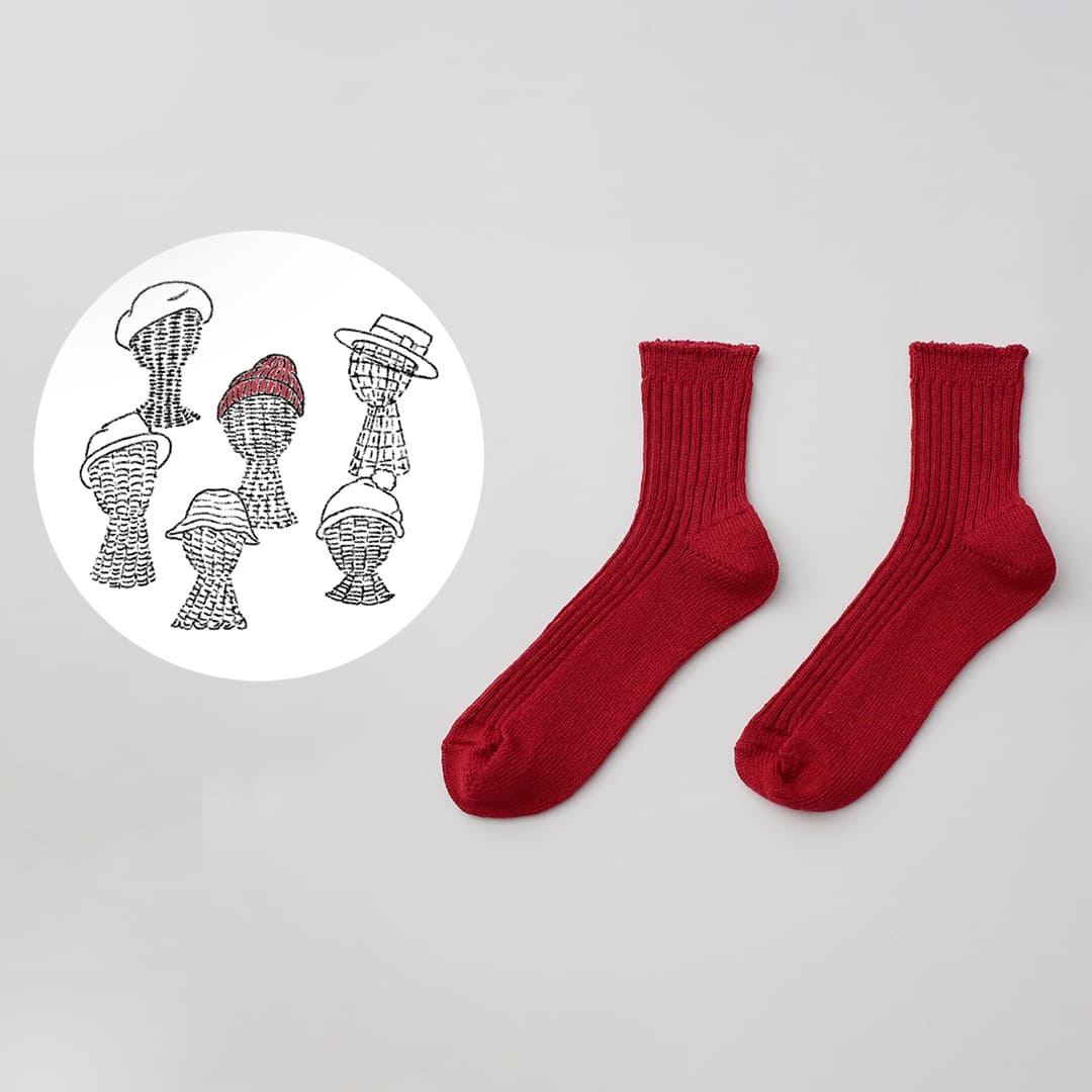 リネンリブソックス （西口靴下）