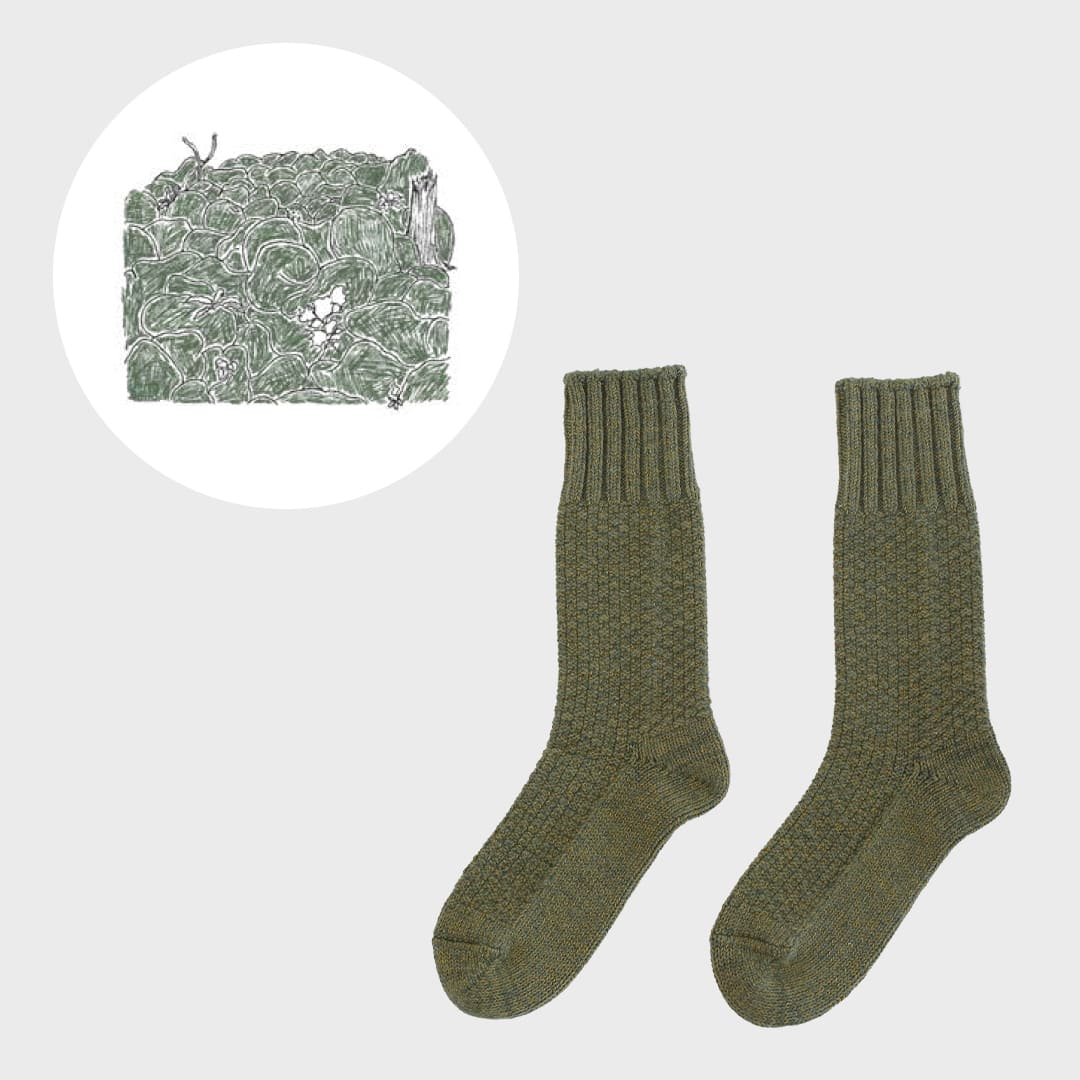 ウールコットンブーツソックス （西口靴下）