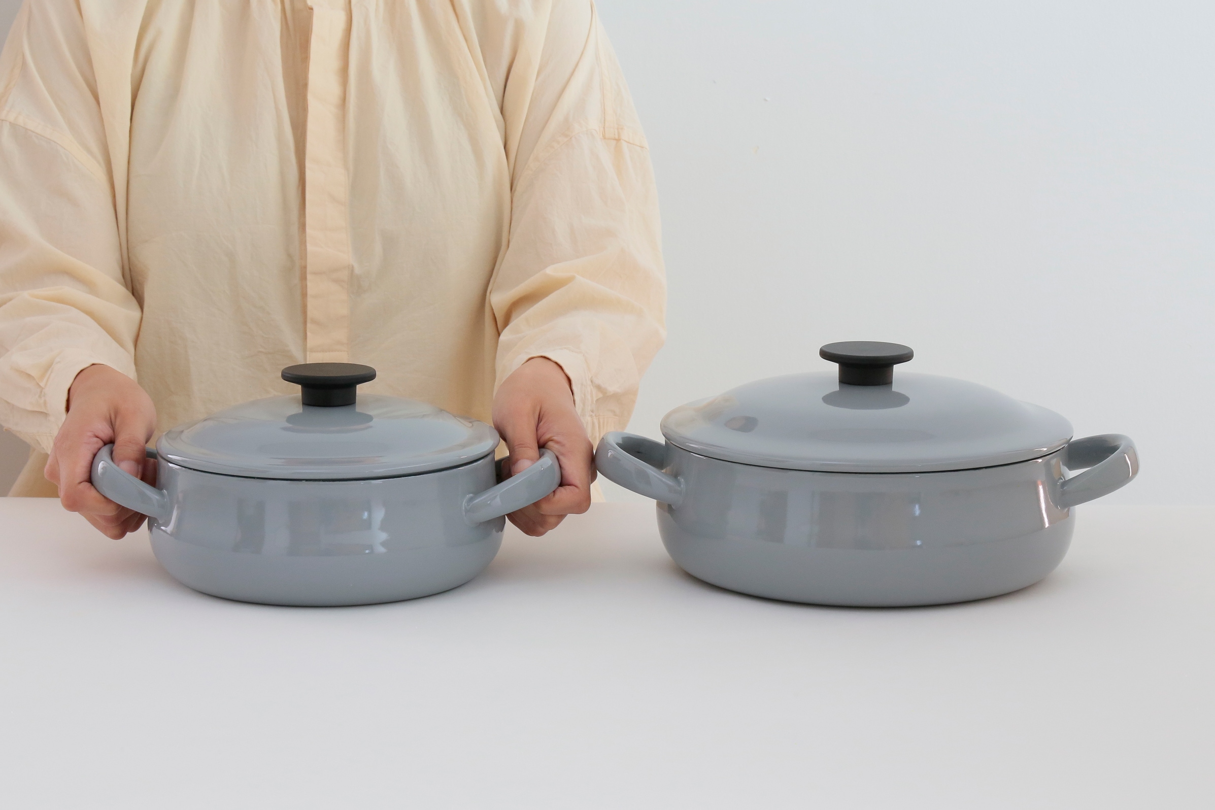 【未使用】　  キャセロール1.70ℓ LUKE 浅型キャセロール（野田琺瑯×道具屋 天一） | 鍋 | cotogoto