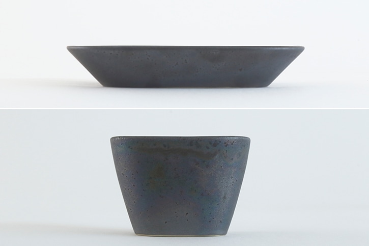 SQUARE　Plate・Cup （ONE KILN／ワンキルン）
