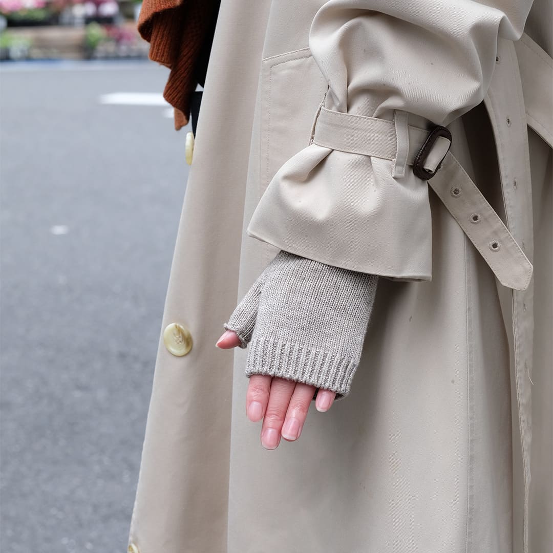 ヤクとオーガニックコットン　縫い目のないハンドウォーマー （天衣無縫）