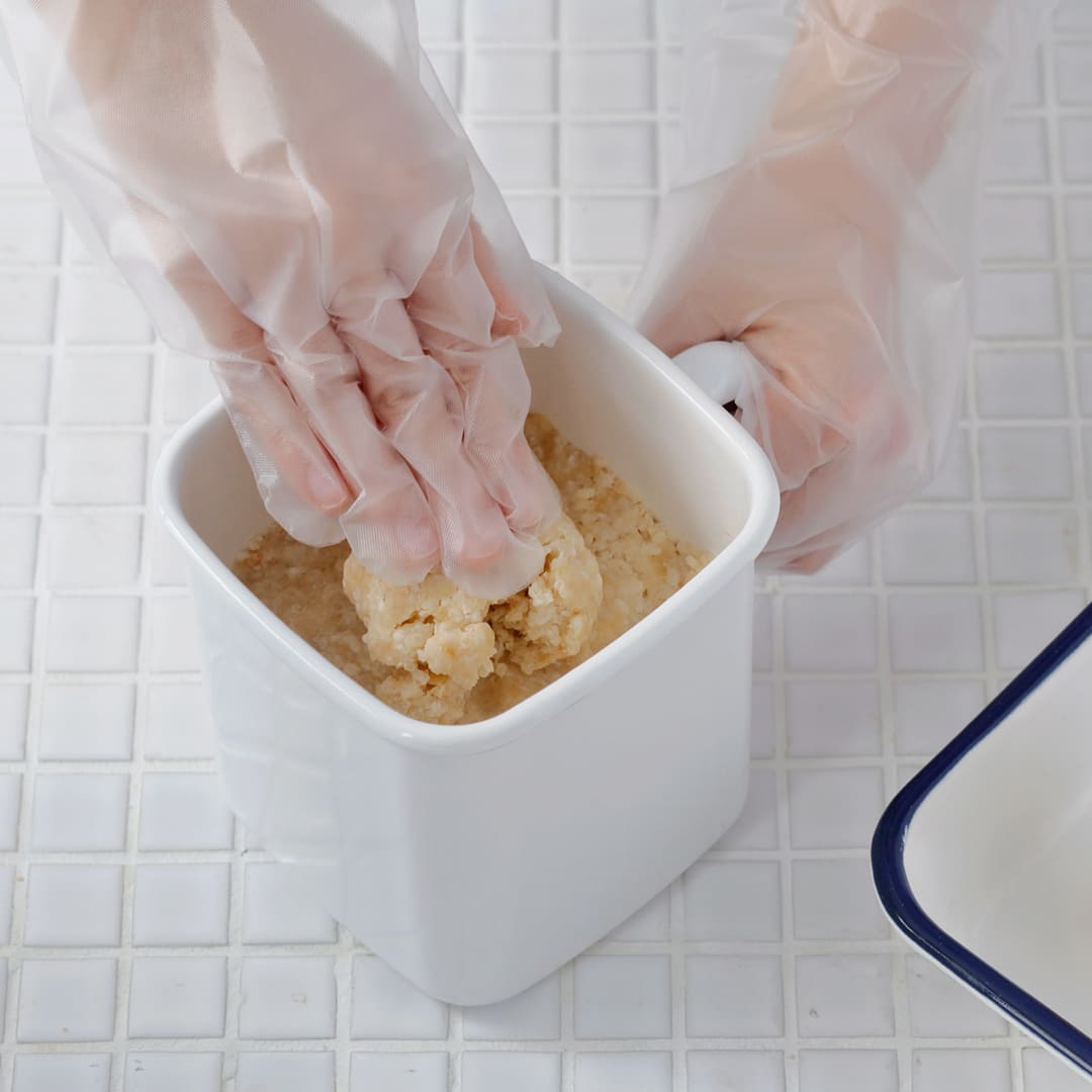 持ち手付ストッカー　角型L （野田琺瑯）