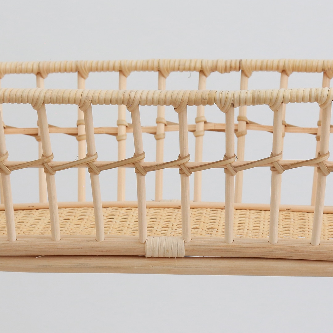 【受注生産】hairu high-low／籐かご （ツルヤ商店）