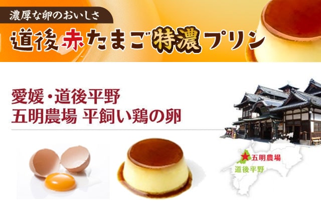 道後プリン食べくらべセット（特濃・白雪 各100g×6個入り）