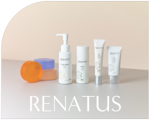 美容医療の考えに基づく、肌に優しいスキンケアシリーズ「RENATUS（レナトス）」
                                                                                     ヒト幹細胞やイデベノン、リノール酸レチノールなどの人気成分を配合したスキンケア化粧品が肌本来の力を呼び覚まし、
                                                                                     美しい素肌へ導きます