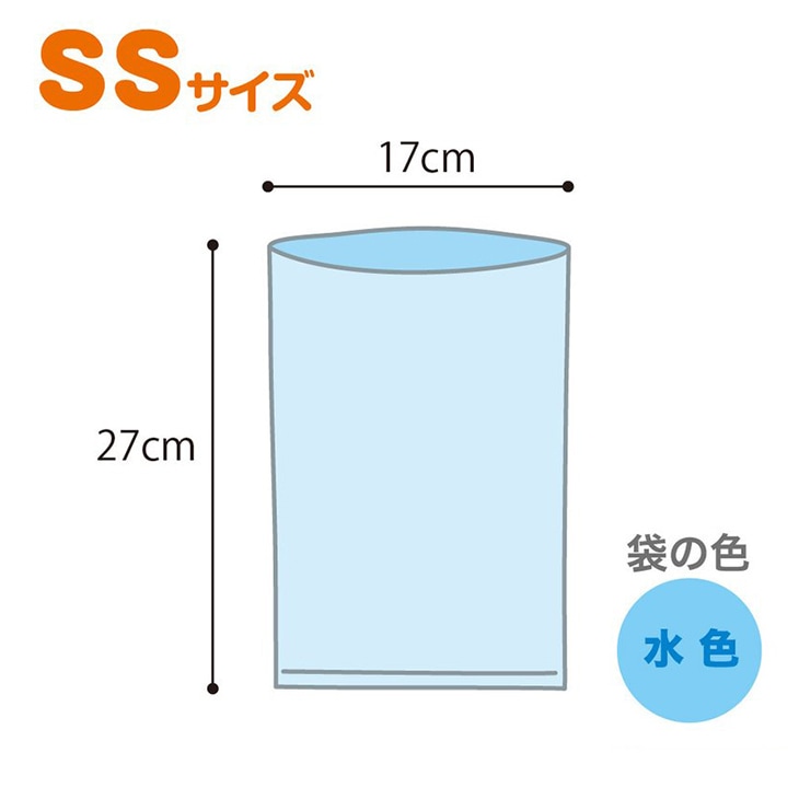 驚異の 防臭袋 BOS (ボス) うんちが臭わない袋 BOS ペット用 SSサイズ 200枚入り 5個セット（袋カラー 水色） ペット ウンチ トイレ  処分 匂い 対策 ゴミ箱 エチケット 車 散歩 お出かけ 日本製 | all | キュービックスクエア