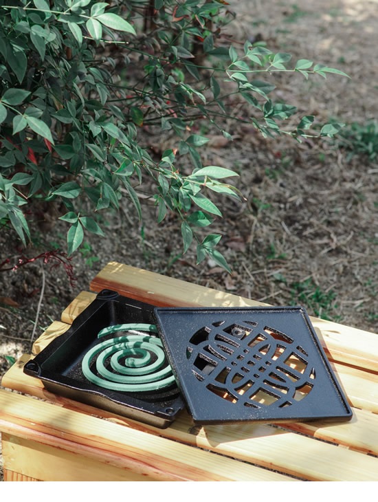 くわな鋳物 蚊やり器 マーブル塗装 つやあり