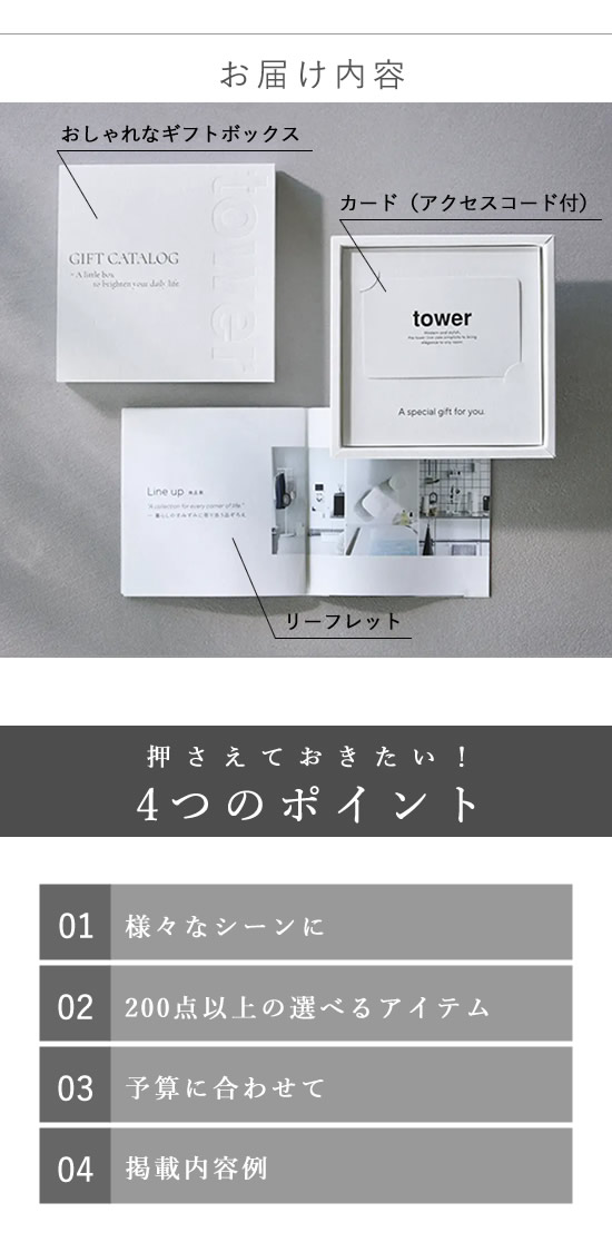 カタログギフト DGY 15000pt タワー tower 山崎実業