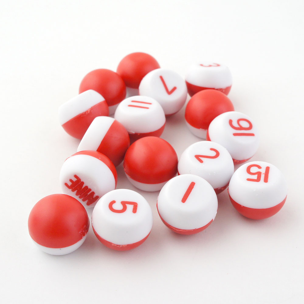 メール便可】隠し玉用ボールのみ セット 1～16 赤白 8607