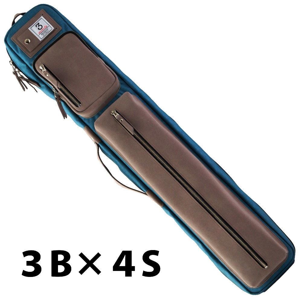 スリーセカンズ キューケース スティールブルー 3B4S (バット3本 