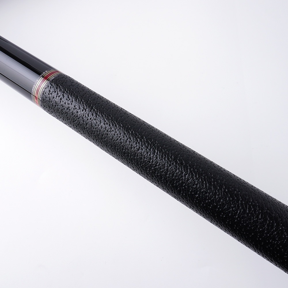 ビリヤード用キューの先端 黒色装飾 早川工房キュー 黒檀 Wリングデザイン ラジアル 【J-H-026