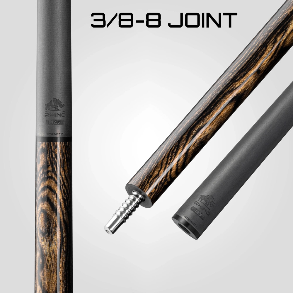 【新品】【Rhino】レトロ カーボン プールキュー ボコテ ラップレス 新品】【Rhino】レトロ カーボン プールキュー ボコテ ラップレス