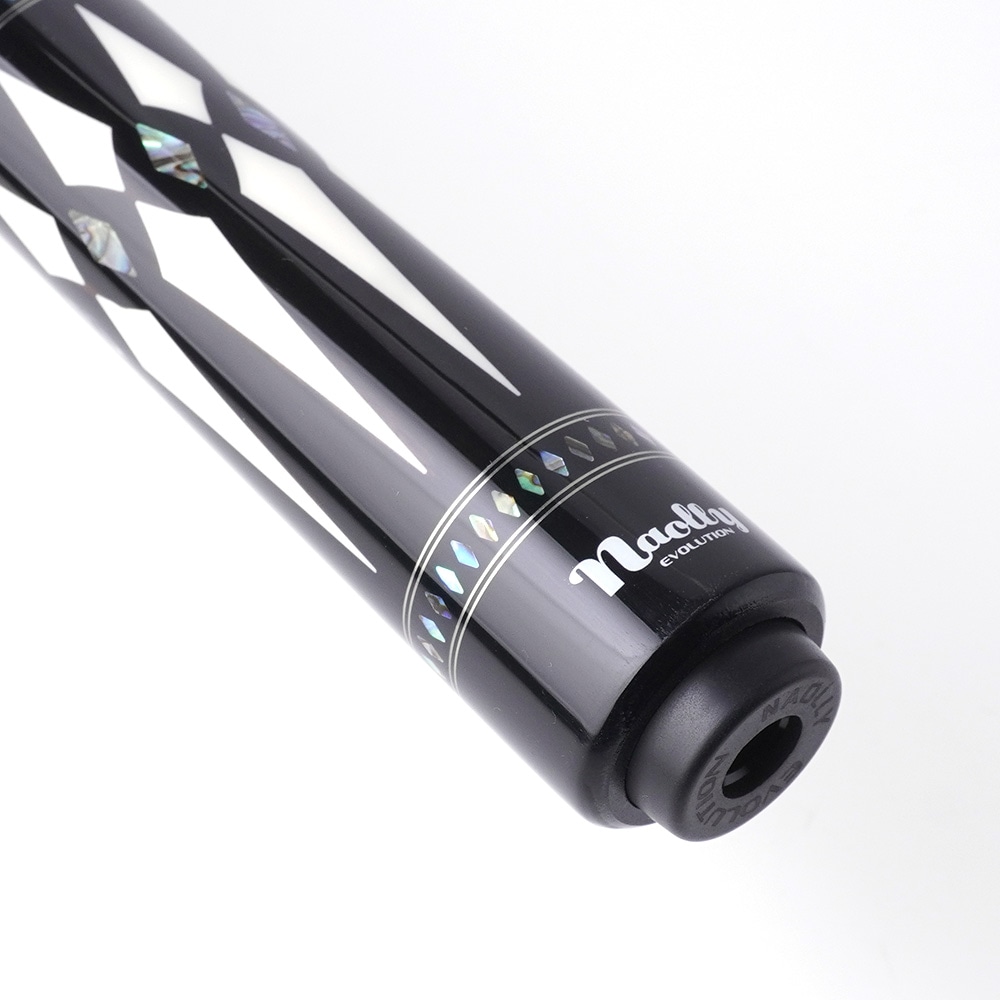 Riner ビリヤードキュー 黒白 Naolly ナオリー キュー E-BW01 【黒白インレイ】｜ビリヤード 通販