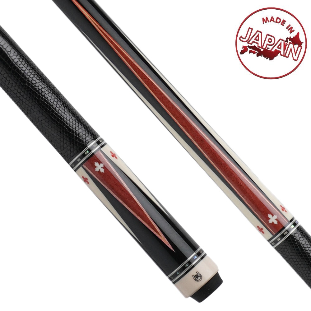 早川工房 No.428 黒檀 リザード革巻 子持6剣 Wリング BORON内蔵