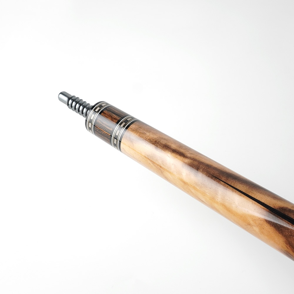 早川工房 No.438 黒柿 リザード革巻 子持6剣 Wリング BORON内蔵