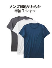 綿100 メンズ薄地やわらか半袖tシャツ アトピー 敏感肌専門肌着のクオーレ アモーレ