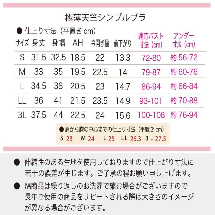 サイズ表