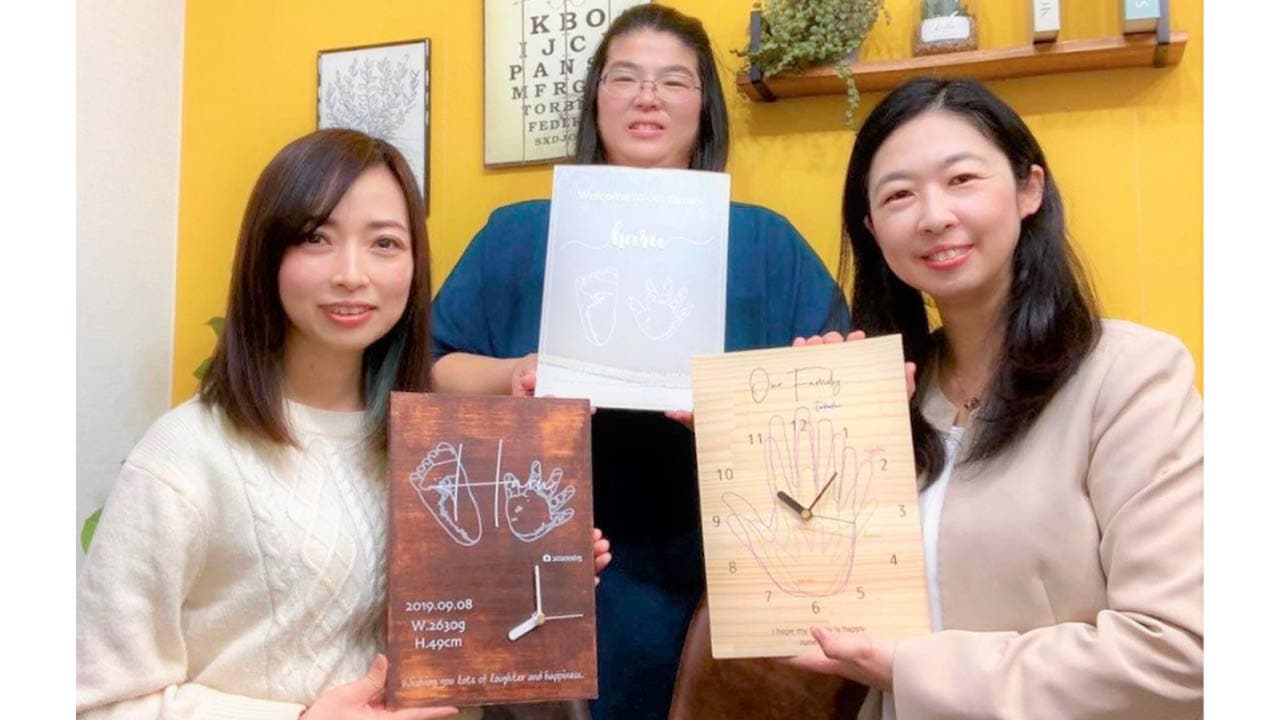 日本ふれあい育児協会】手形足形アートミラーボード＜1人向け＞