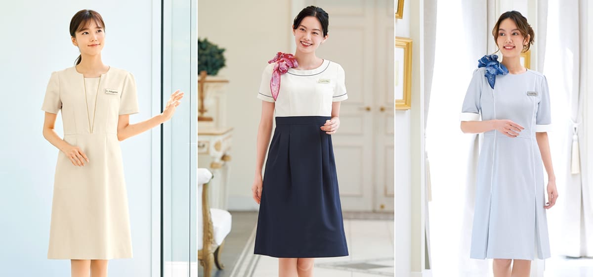エステユニフォームワンピースの通販｜サロン受付制服