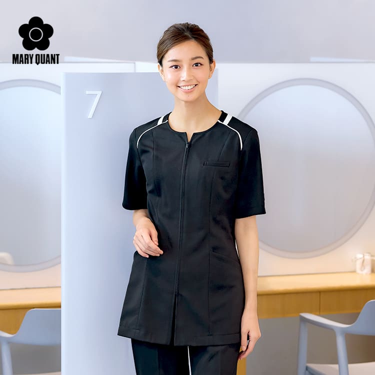 エステ制服 チュニック マリークワント（チクマ） 同ブランド(同シリーズ) M13401。セットアップで揃う最新のエステ制服チュニック eユニフォーム