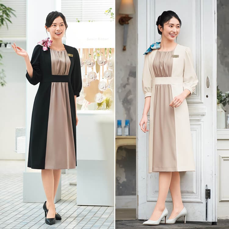 エステサロン ワンピース モダンデザイン レディース 制服【e-UNIFORM】