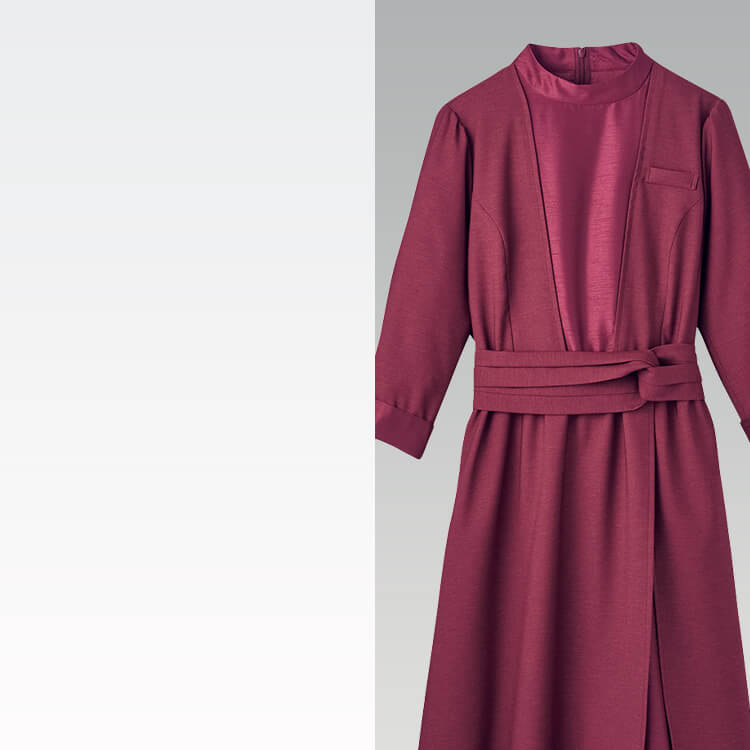 レディースサロンワンピース｜ストレッチ素材で動きやすいエステサロン制服