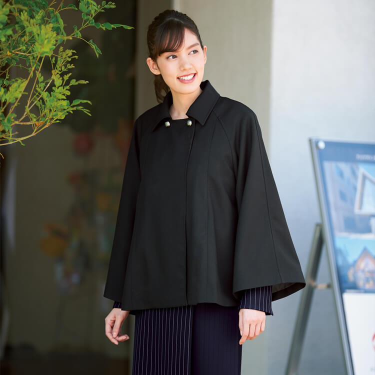 レディースユニフォーム・防寒コート・起毛素材・ライナー付き・冬対応・寒さ対策