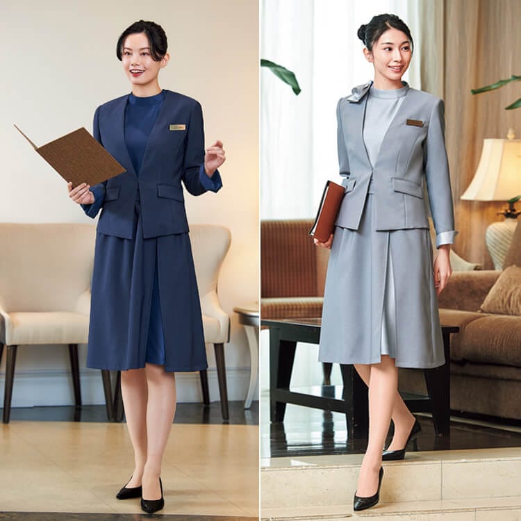 サロン受付ジャケット ストレッチ素材 エステユニフォーム