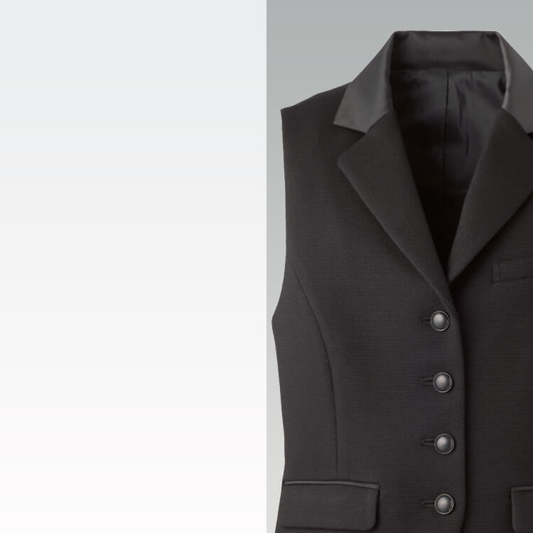 ベスト ストレッチ素材 吸汗速乾 接客ユニフォーム