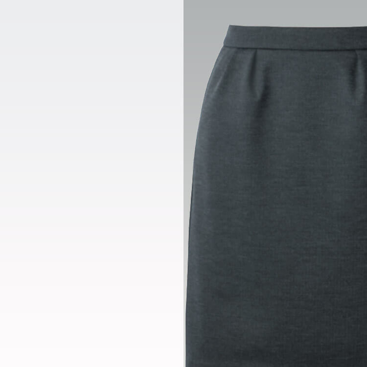 サロン受付スカート ニット素材 ヘリンボーン柄 ストレッチ制服