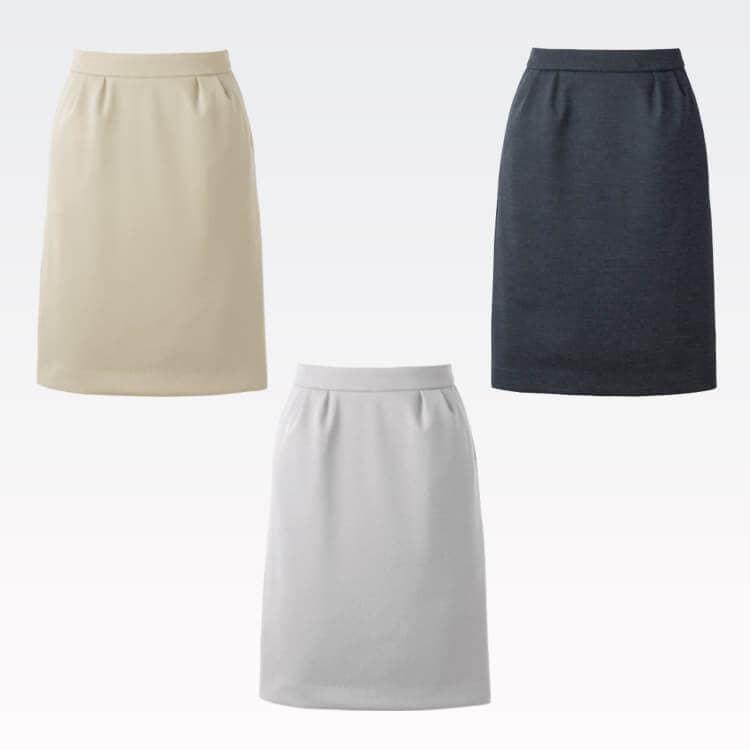 スカート ツイード調 ニット素材 エステサロン受付制服