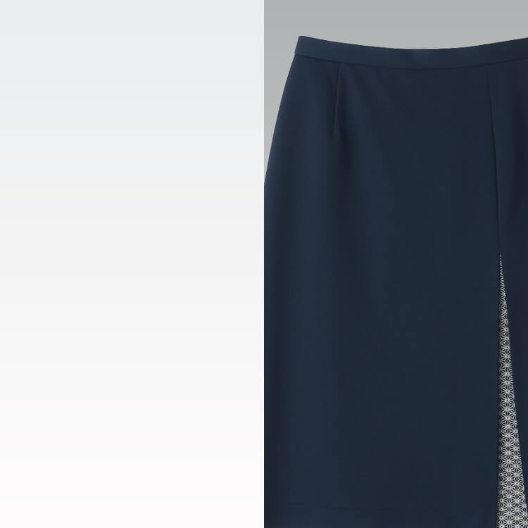 和柄入り事務スカート 接客・受付向け エステ制服 通販