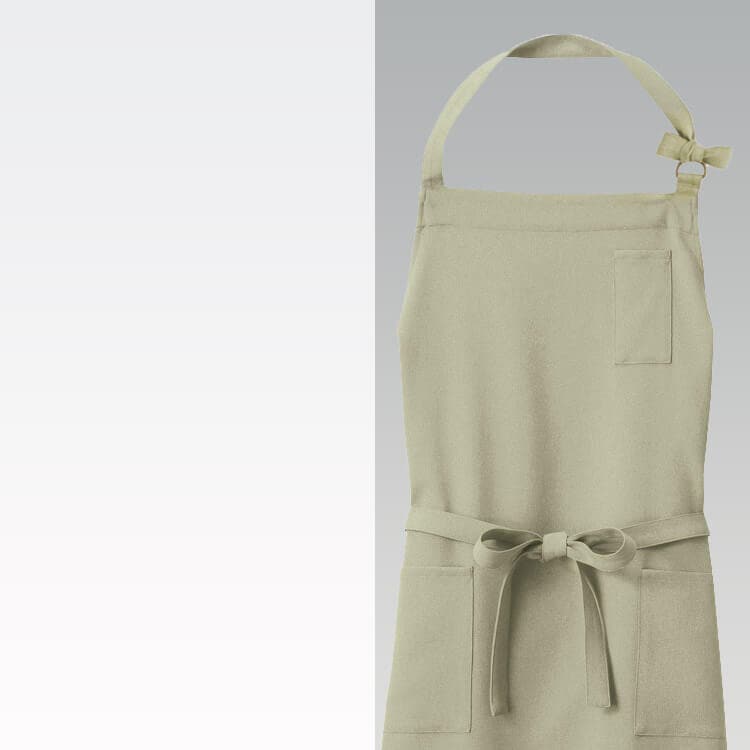 エステエプロン・接客制服・ナチュラル素材・リラクゼーションサロンユニフォーム【e-UNIFORM】