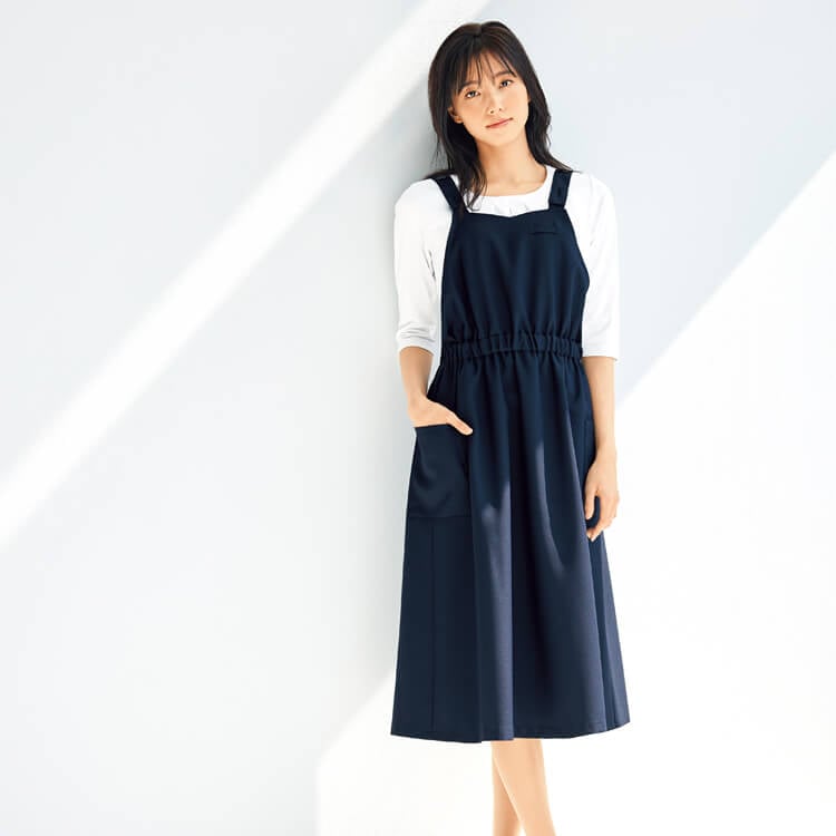 62058 エステユニフォーム エプロン｜ネイル・撥水 防汚 機能性 接客制服