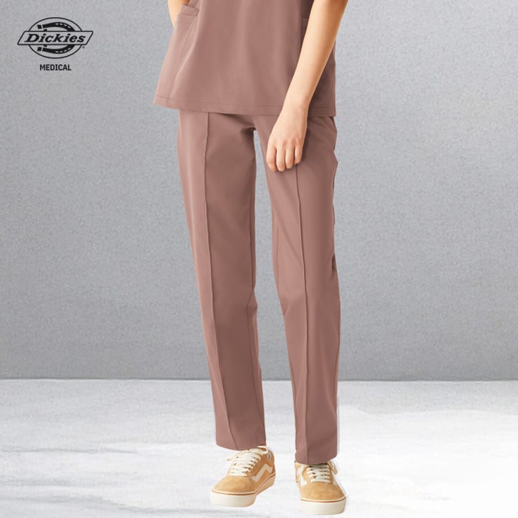 医療用パンツ スクラブパンツ 5036SC｜Dickies（フォーク）。ピンタック仕様で上品でかっこいい最新モデル。全方向ストレッチで動きやすく、男女兼用で人気のディッキーズ白衣パンツ eユニフォーム
