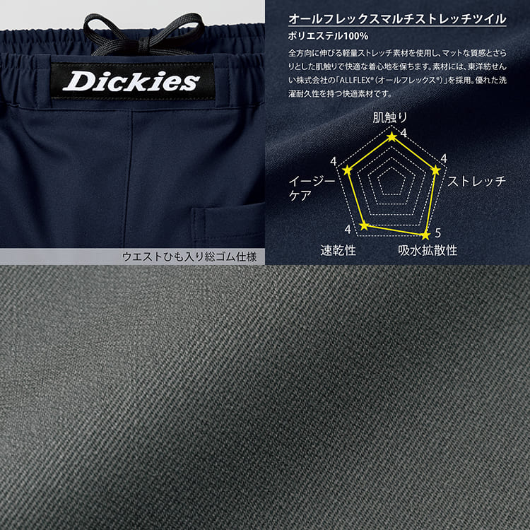 Dickies 医療白衣パンツ 5037SC｜フォーク。ディッキーズらしいタフさと動きやすさを両立。法人まとめ買い・見積り無料対応の最新メディカルウェア eユニフォーム