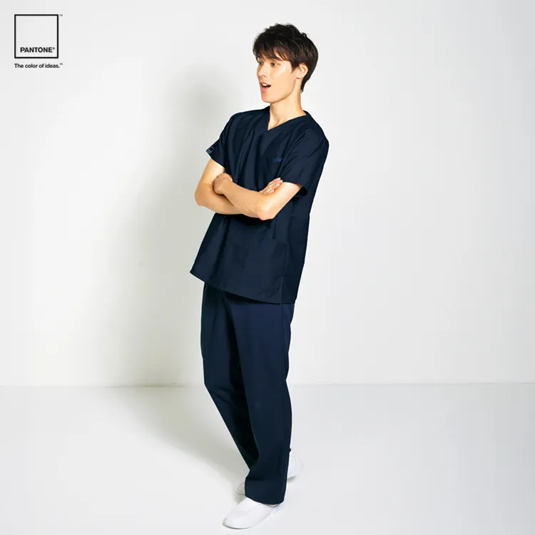 スクラブ 上下セット｜7000SC パントン（PANTONE）男女兼用・胸元が