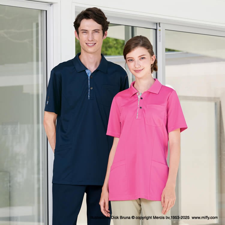 ナガイレーベン MFJ-5872 ニットシャツ 医療 看護 制菌 吸汗速乾 ストレッチ 病院ユニフォーム