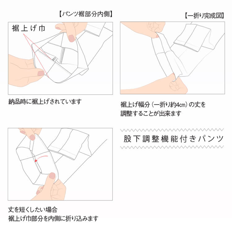 ナガイレーベン 股下調整
	