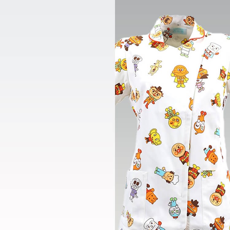 医療白衣・アンパンマン・スクラブ・レディース・かわいい・小児科・看護・ユニフォーム