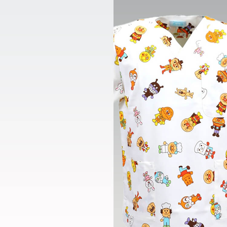 医療白衣・アンパンマン・スクラブ・小児科・保育園・看護服・かわいい・アニメキャラクターユニフォーム