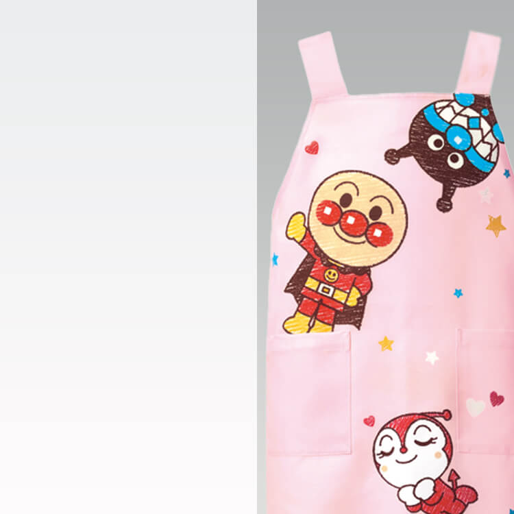 医療用エプロン・白衣・アンパンマン柄・小児科・看護・保育・男女兼用・かわいいユニフォーム