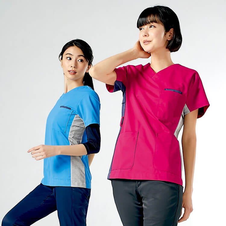 医療スクラブ 汗染み