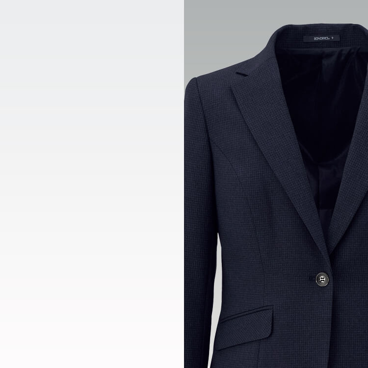 BONOFFICE事務服 AJ0293 レディース用ジャケット オフィスユニフォーム 接客 法人制服 ストレッチ 軽量 エレガント