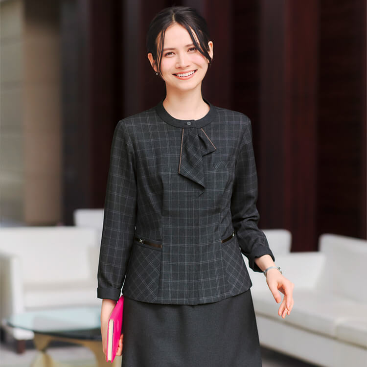 ボンマックス AJ0295 ジャケット レディース オフィス 受付 接客 制服 ストレッチ 軽量