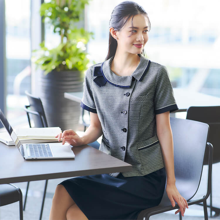 オフィス制服 オーバーブラウス