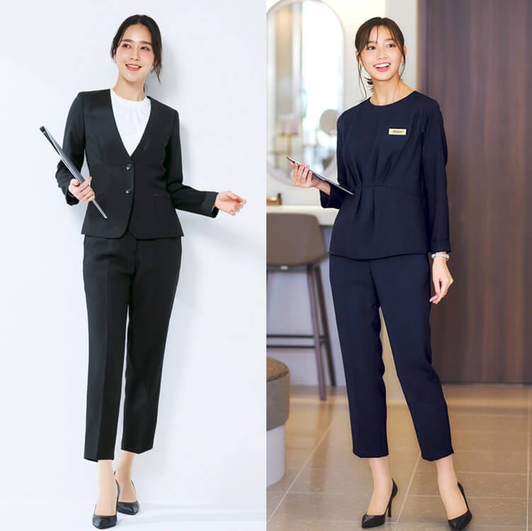 ボンマックス事務服・AP6251・接客制服パンツ・快適・レディースユニフォーム