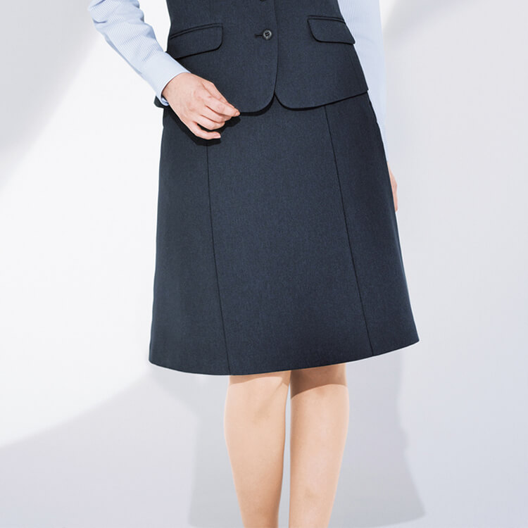 事務服Aラインスカート・オフィスユニフォーム・上品・美シルエット・ウォッシャブル・イーユニフォーム