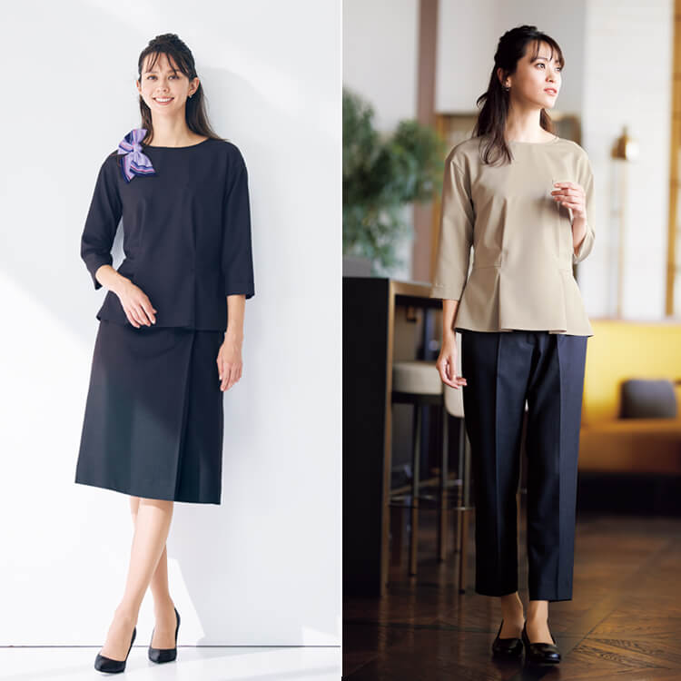店舗制服プルオーバー｜清潔感のある夏用オフィスウェア